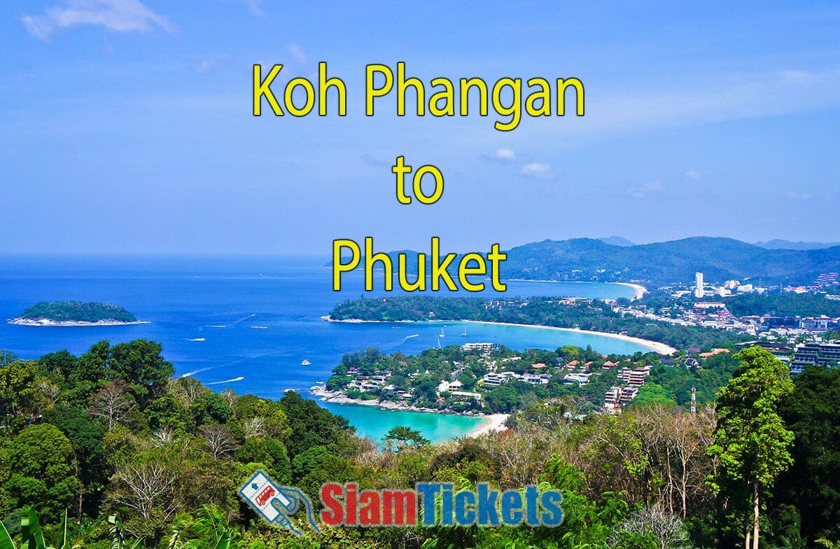 Aerial view of Kata Noi, Kata Yai and Karon Beaches from Karon Viewpoint in Phuket