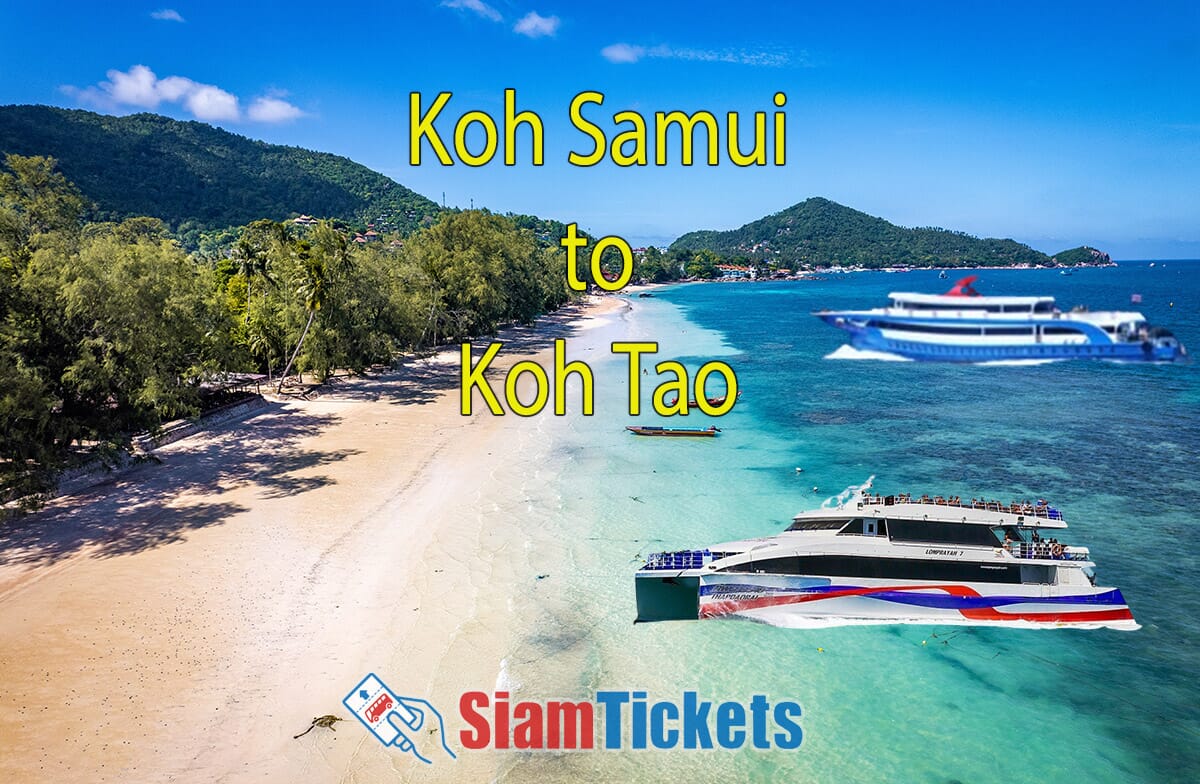 Koh Samui to Koh Tao ferry route with Lomprayah and Songserm ferries